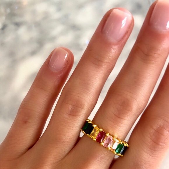 Rainbow Baguette Ring - Picture 6 of 12